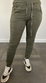 Comfy joggjeans donker army (standaard)