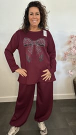 Comfy pak glitter Strik Bordeaux