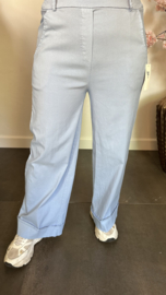 Highwaist WIDE LEG jogger IJsblauw
