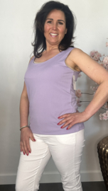 Hemd met brede schouderband ribbel Lila