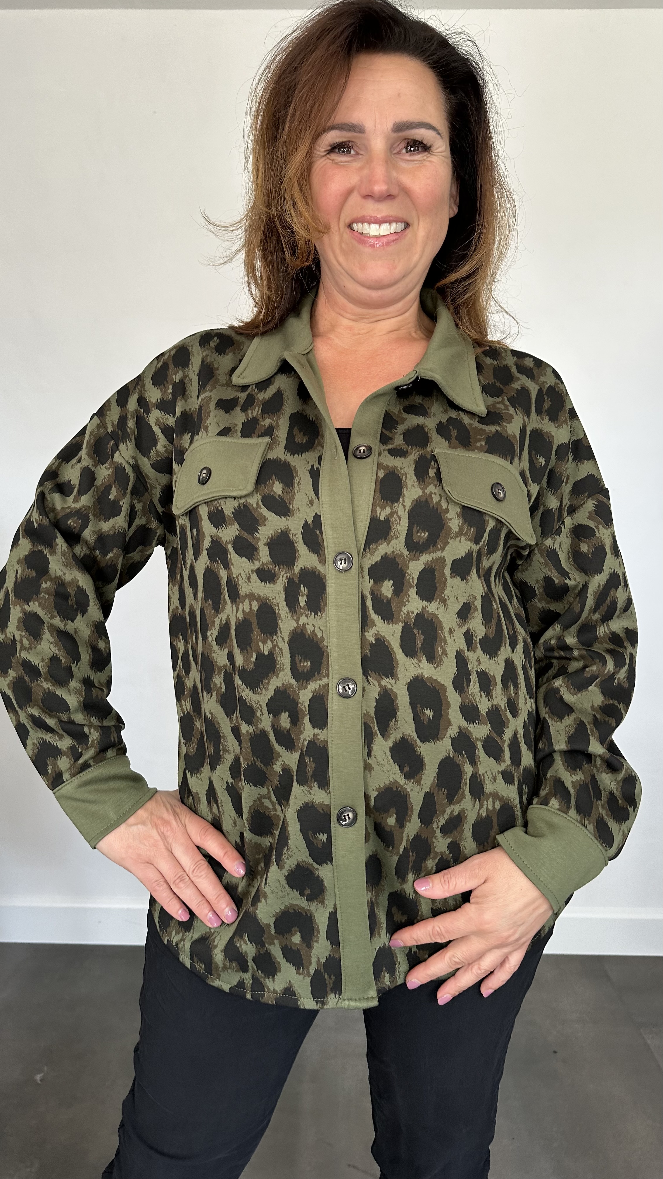 Blouse/ jasje panter army
