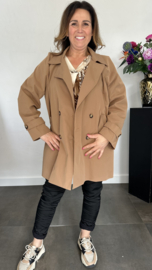 Trenchcoat gevoerd camel