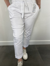 Stretch broek chino wit
