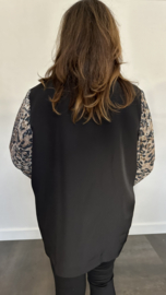 Blazer met pailletten + SIZE Panter zwart