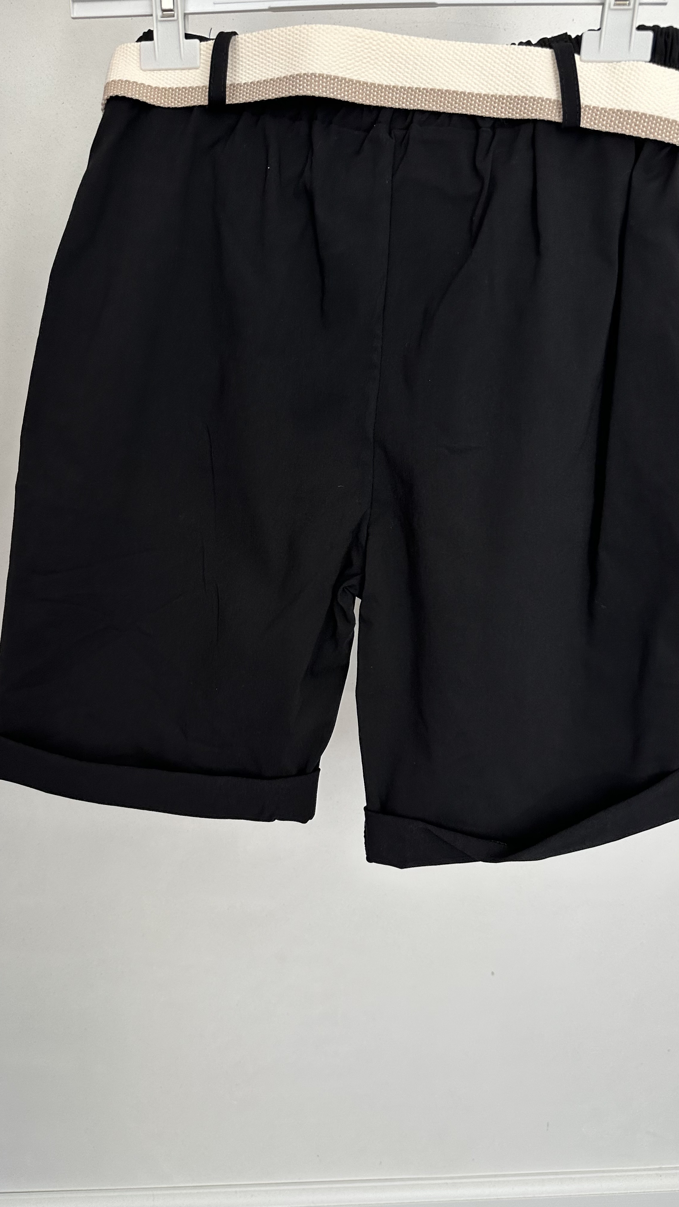 Bermuda stretch broek zwart