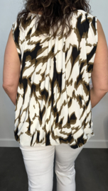 Ballon top Wild flames taupe