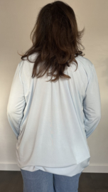 Ballon shirt travel met elastiek ijsblauw
