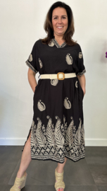 Jurk Lucia goud/zwart
