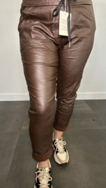 Joggjeans Leatherlook coating bruin/choco +SIZE