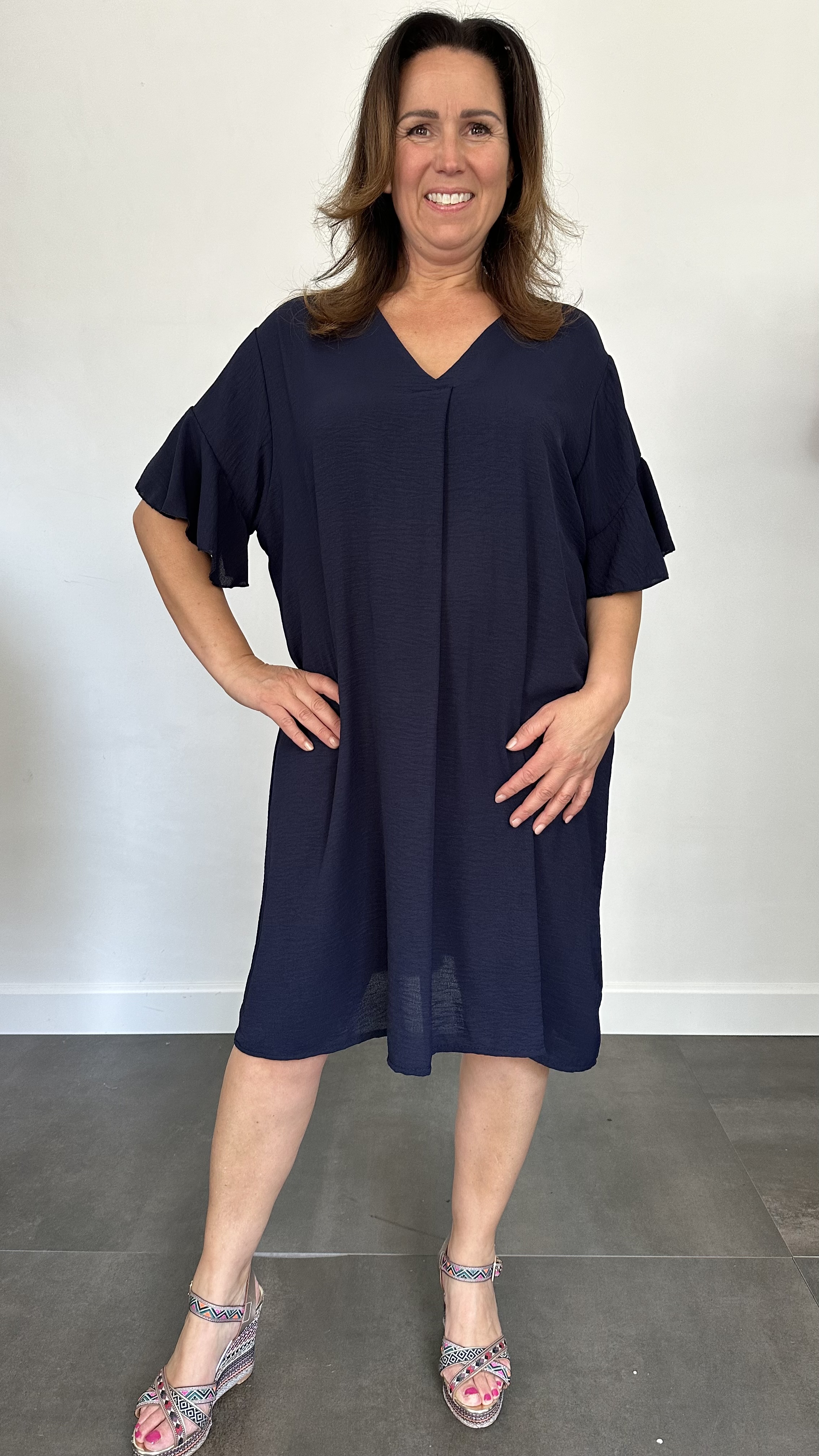 Jurk Niki +Size marine