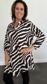 Tuniek zebra soft +SIZE zwart