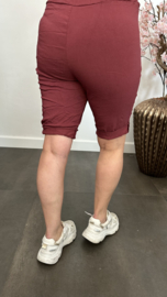 Korte joggjeans Bordeaux