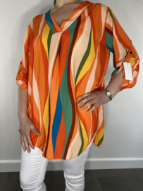 Blouse flames oranje