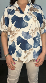 Blouse Milou gebloemd blauw