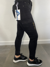 Worker jeans Miss RJ zwart