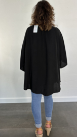 Tuniek/ blouse chantal met kant zwart + SIZE SALE
