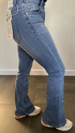 G-smack stretch jeans FLARE Silver bow