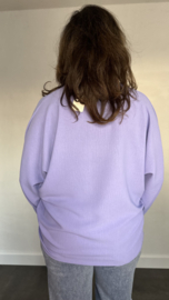 Top met strik CREPE  lila