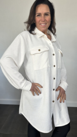 Baby rib blouse Charlie ecru