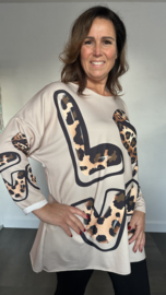 Shirt Love/Lips camel
