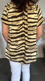 Shirt met koord travel Tijger camel