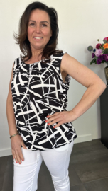 Ballon top fantasy zwart