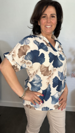 Blouse Milou gebloemd blauw