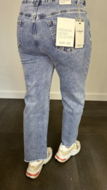 G-smack stretch jeans WIDE LEG met rafels