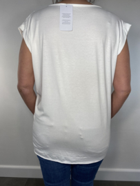 Mouwloos t-shirt Vera ecru