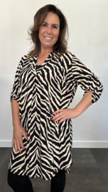 Tuniek Liz zebra zwart/ zand