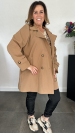 Trenchcoat gevoerd camel