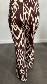 Flared TRAVEL broek lola +SIZE bruin