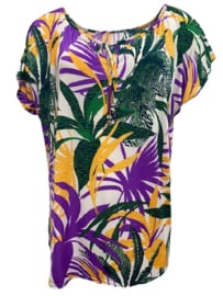 Shirt Bea palm paars SALE
