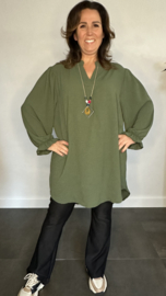 Tuniek Maya lange mouw +SIZE army