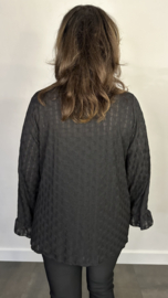 Top Judith met ruche zwart