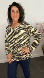 Ballon shirt met elastiek Waves army