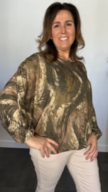Glitter top met elastiek waves army