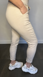 Comfy joggjeans zand +SIZE