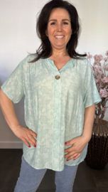 Blouse Silvi flowers Mint