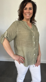 Blouse Alicia met pailletten en kant army