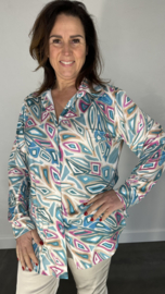 Stretch blouse travel fantasy mint
