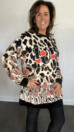 Sweater velvet panter love