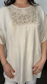 Top Esther met glitter Zand