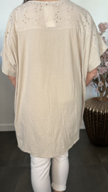 Shirt Jessica met ketting Zand