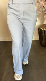 Highwaist WIDE LEG jogger IJsblauw
