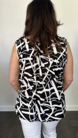 Ballon top fantasy zwart