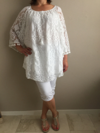 Top/ tuniek kant wit