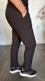 Tregging met fleece gevoerd en glitter detail Choco