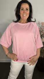 Sweatshirt parels Roze