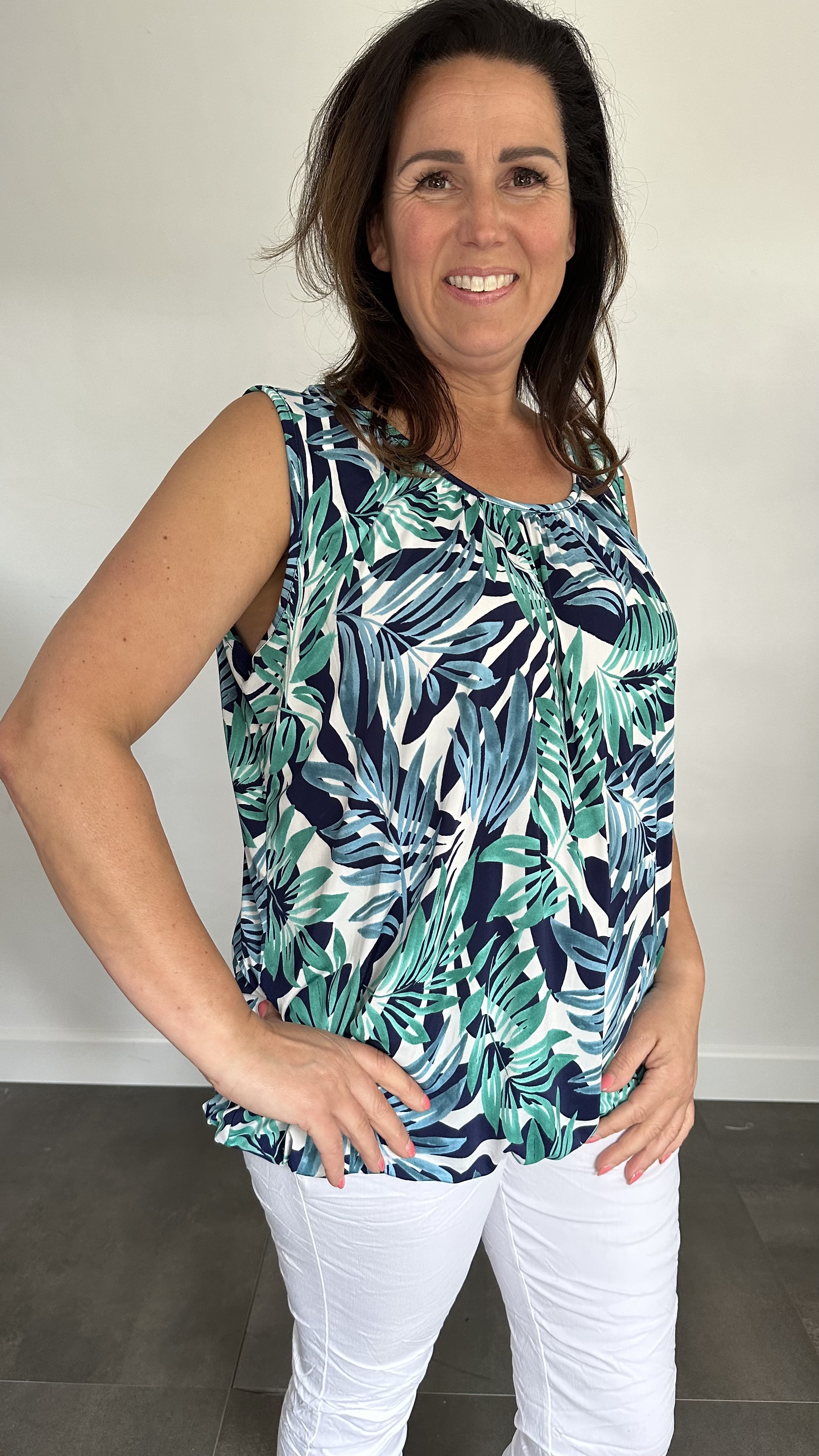 Ballon top palm marine groen